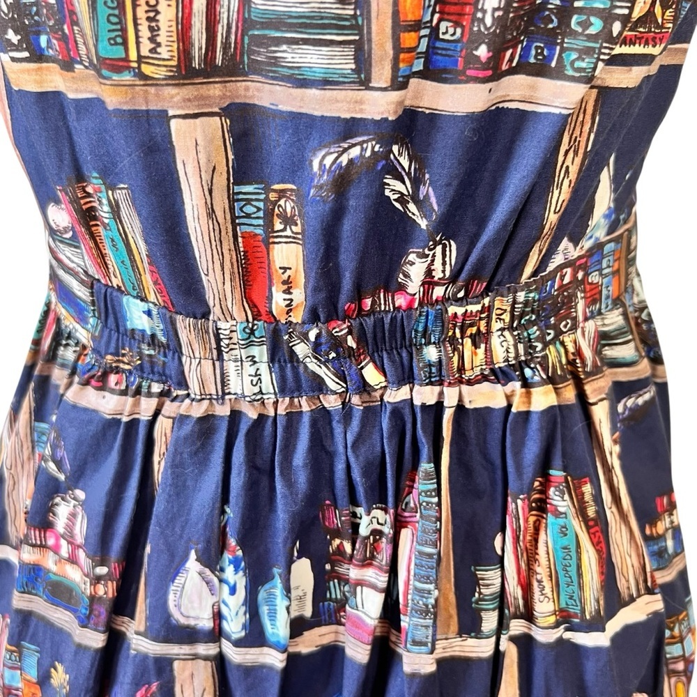 Blue Book Print Dress - Picture 8 of 13